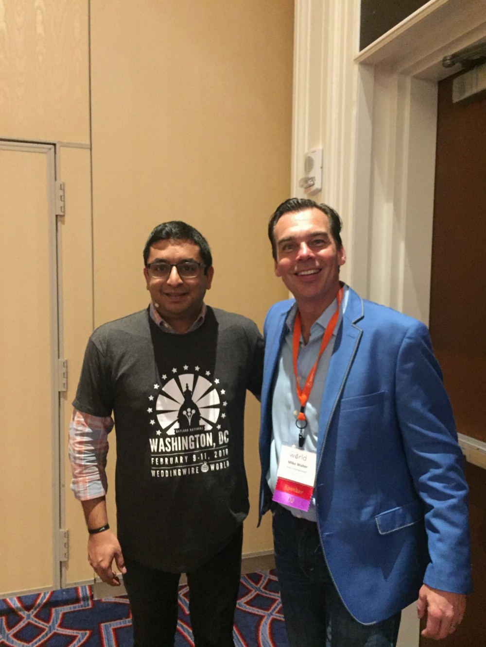 Mike Walter with WeddingWire CMO Sonny Ganguly