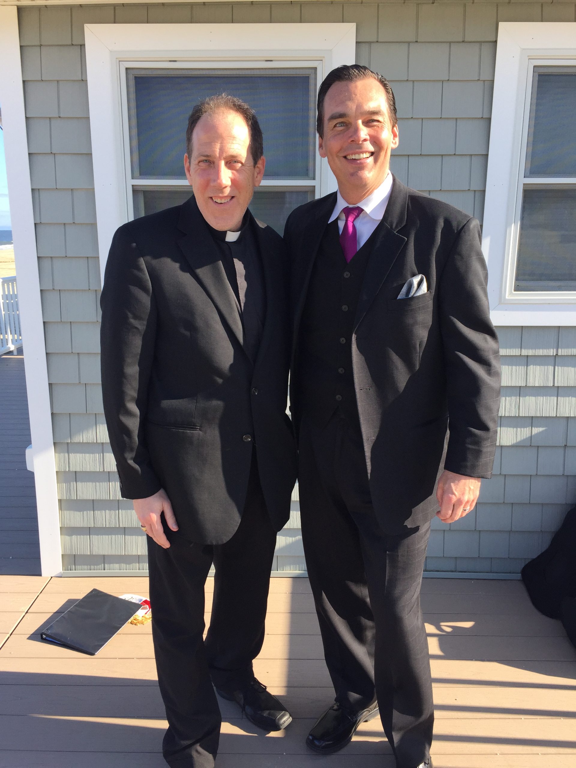 Father Jphn Michael O'Sullivan and I before the ceremony