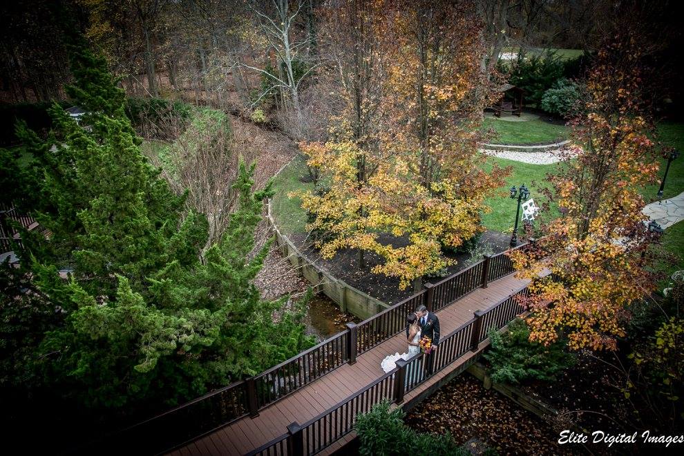 Brian and Brianne on the Beautiful Bridge at The English Manor