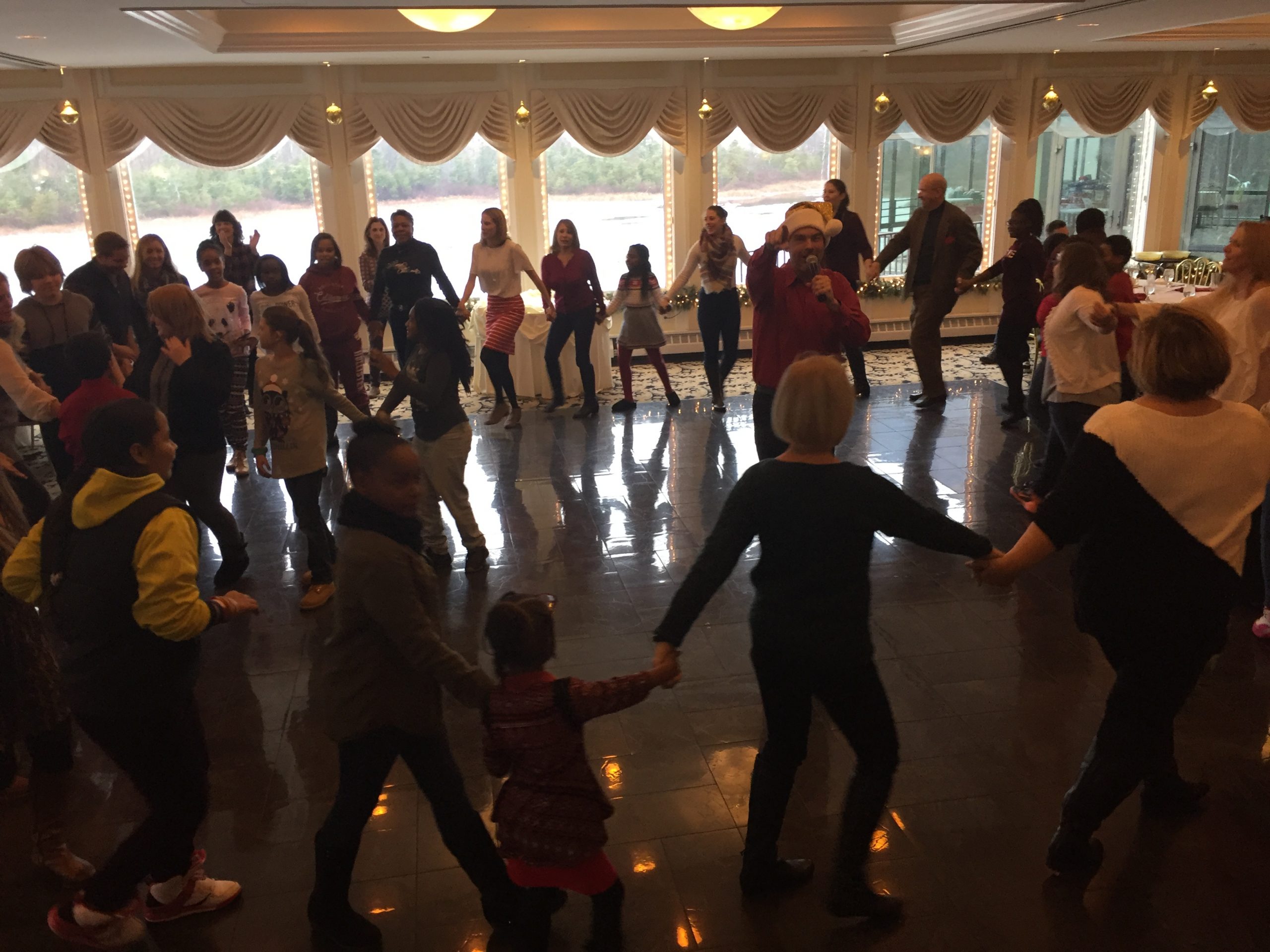 Mike Walter leading the Chicken Dance