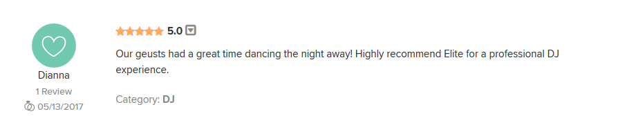 MikeWalter_WeddingWireReview_EliteEntertainment_NJWedding