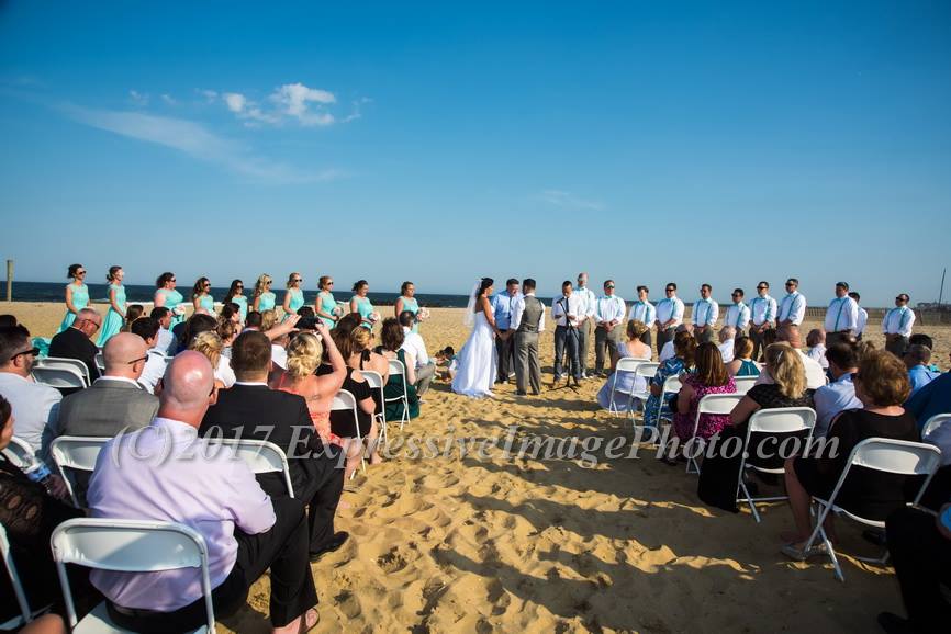 Mike and Angeline had a beautiful ceremony on the beach in Belmar.
