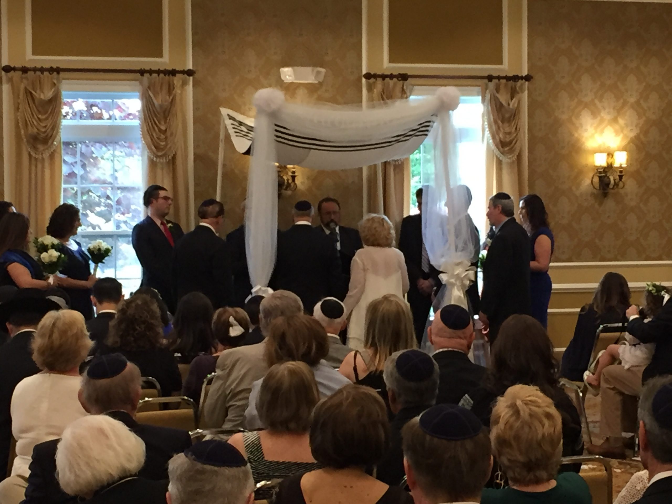 A shot of Mel and Denise's ceremony from my iPhone