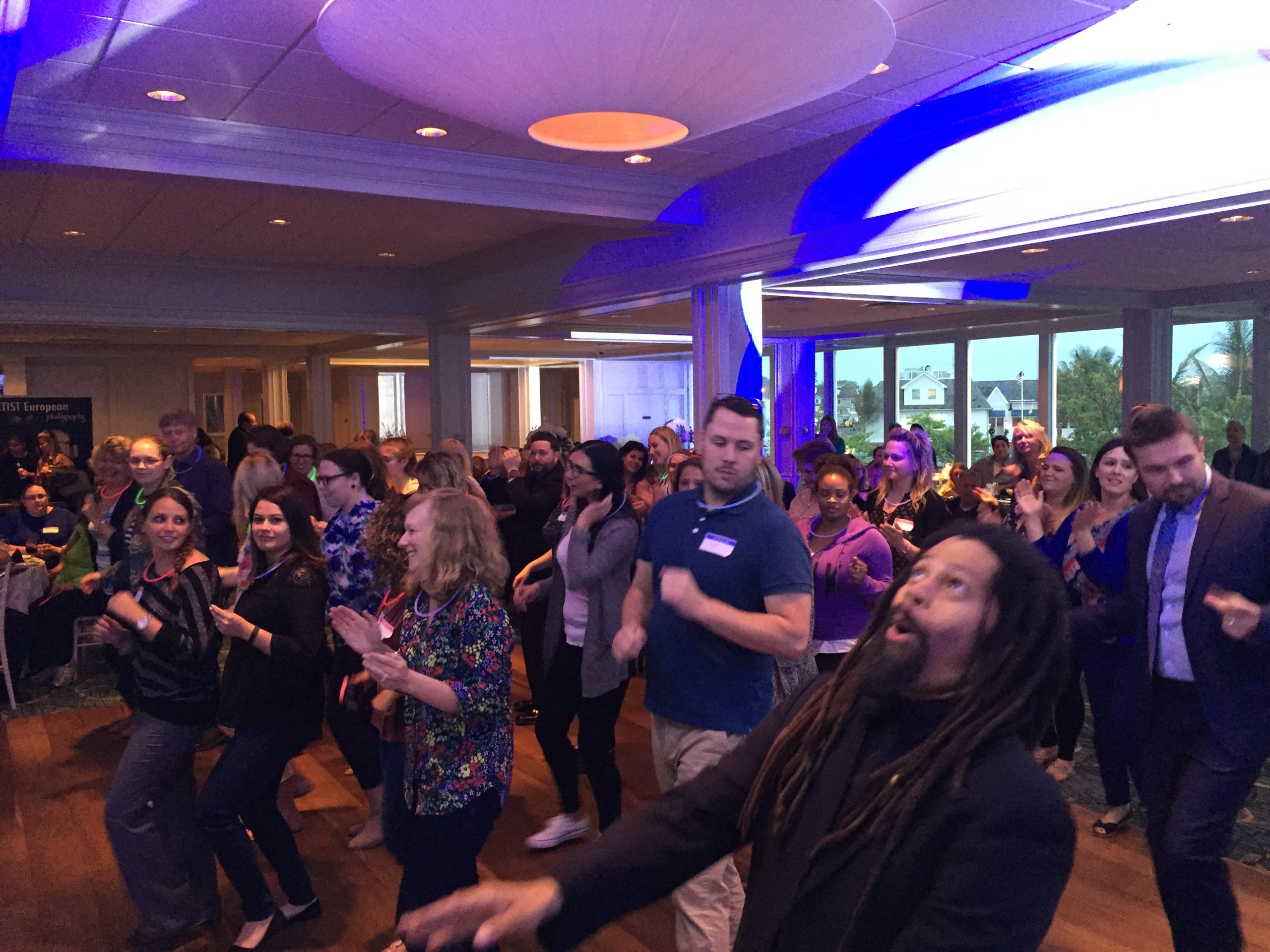 The dance floor is packed!