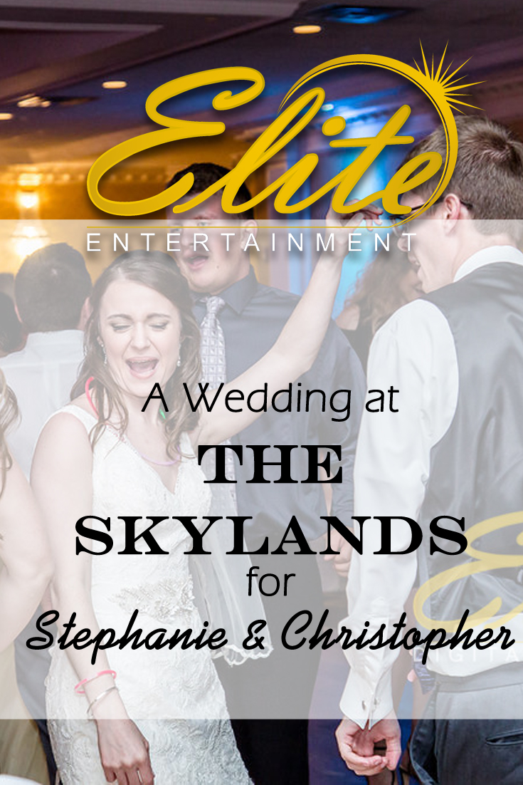 pin - Elite Entertainment - Wedding at The Skylands for Stephanie and Christopher